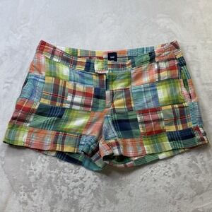 Gap Madras Patchwork Plaid Shorts Womens 8 Multicolor Cotton Patch India Preppy